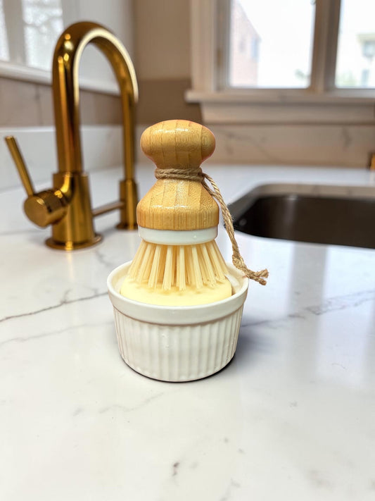 Dish Soap & bristle brush