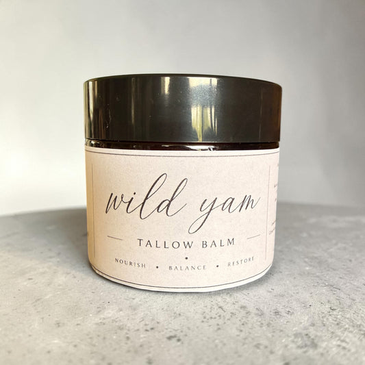 Wild Yam Tallow Balm - A calming botanical blend for soft, nourished skin